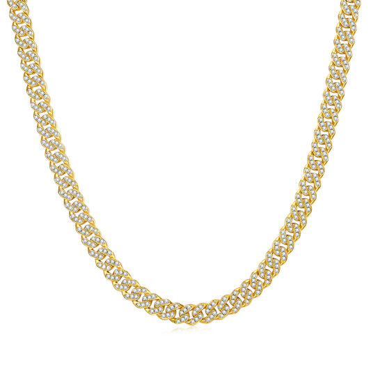 High-definition shot of the necklace laid flat and fully extended on pure white background.