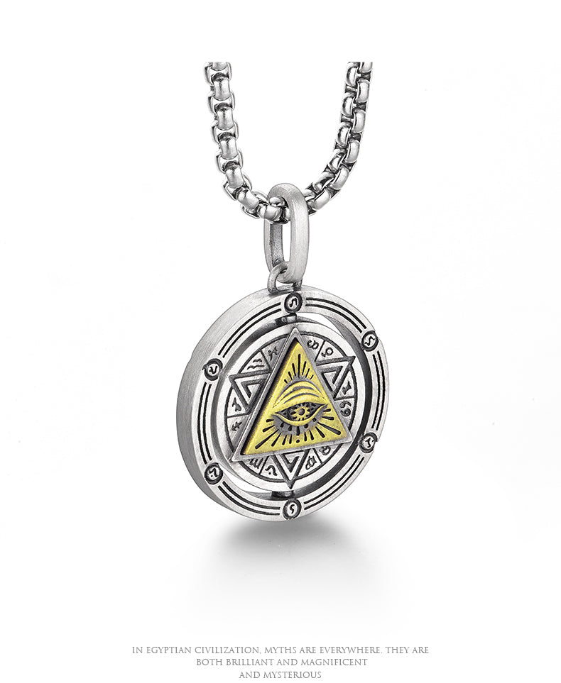 “Egyptian Eye of Horus pendant in sterling silver product photo”