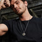 “Men’s high-end spiritual pendant styled for daily wear”