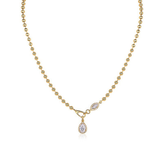 High-definition shot of the necklace laid flat on pure white.