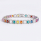 High-definition shot of the bracelet laid flat and fully extended on pure white background.