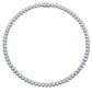 High-definition shot of the necklace laid flat and fully extended on pure white background.