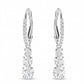Diamond earrings on a white background