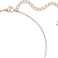 Swarovski Women's Una Crystal Jewelry Collection, Rose Gold Tone FinishRose gold bracelet with a swan charm on a white background