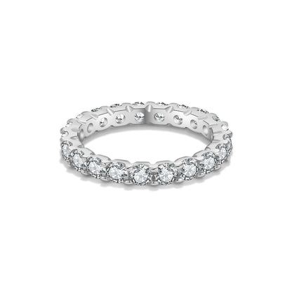 Diamond ring on a white background