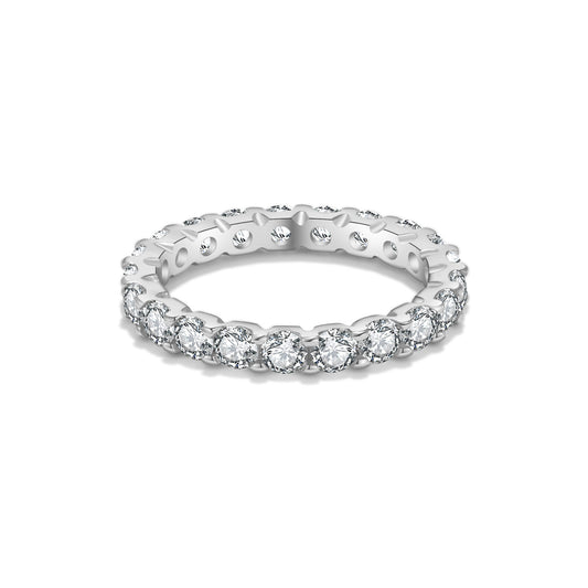 Diamond ring on a white background