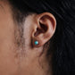 “Unisex turquoise stud earrings styled on model – everyday ethnic look”