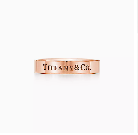 Tiffany T&CO.@:Band Ring wide letters