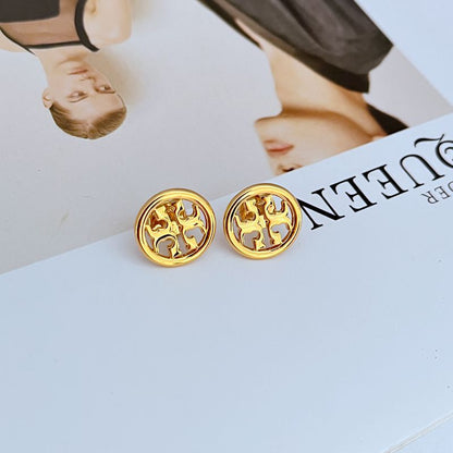 Both studs displayed face-up on a clean, light background (white or pale gray), highlighting the simple circular shape and polished surface.