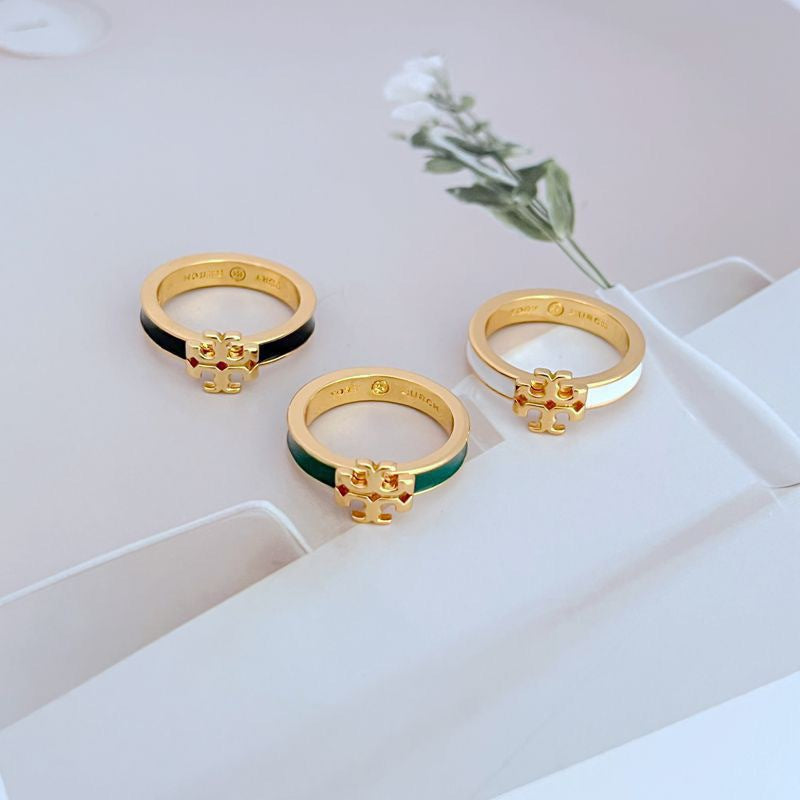 A fashion-forward individual wearing the ring with a neutral outfit, allowing the colorful ring to be the standout accessory.