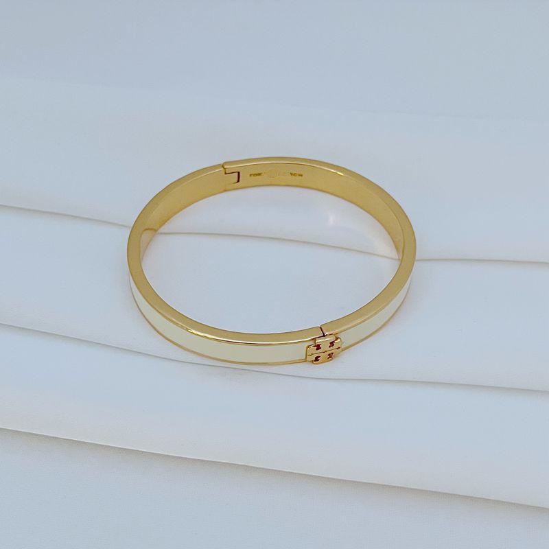 Tory Burch Icon Medium Enamel Bracelet | Double T Enamel