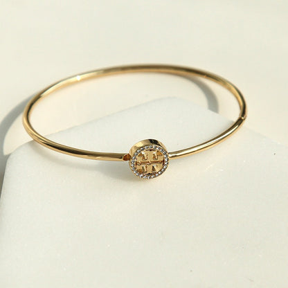 Tory Burch Icon Pave Hinged Bracelet
