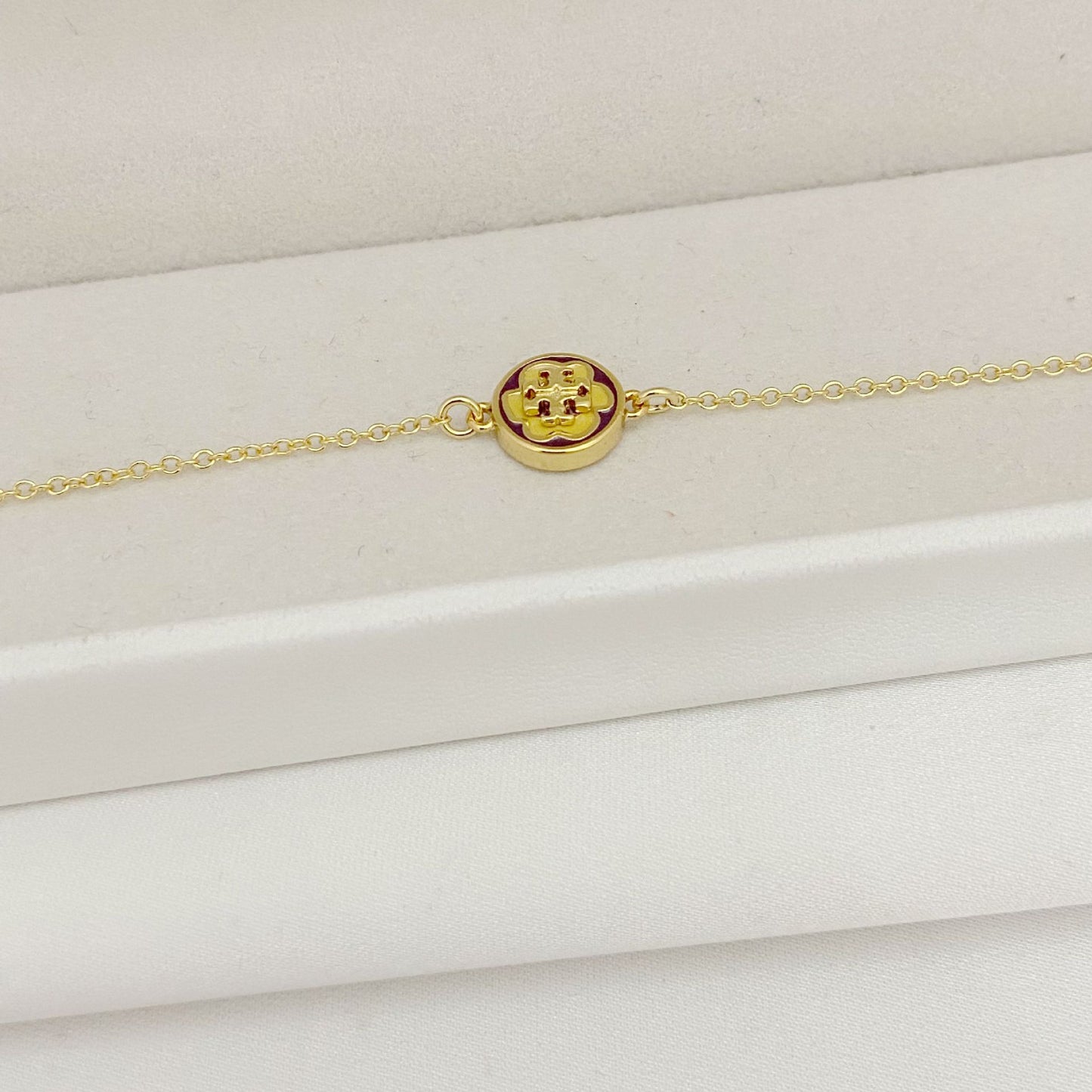 High-definition shot of the bracelet laid flat on pure white background.