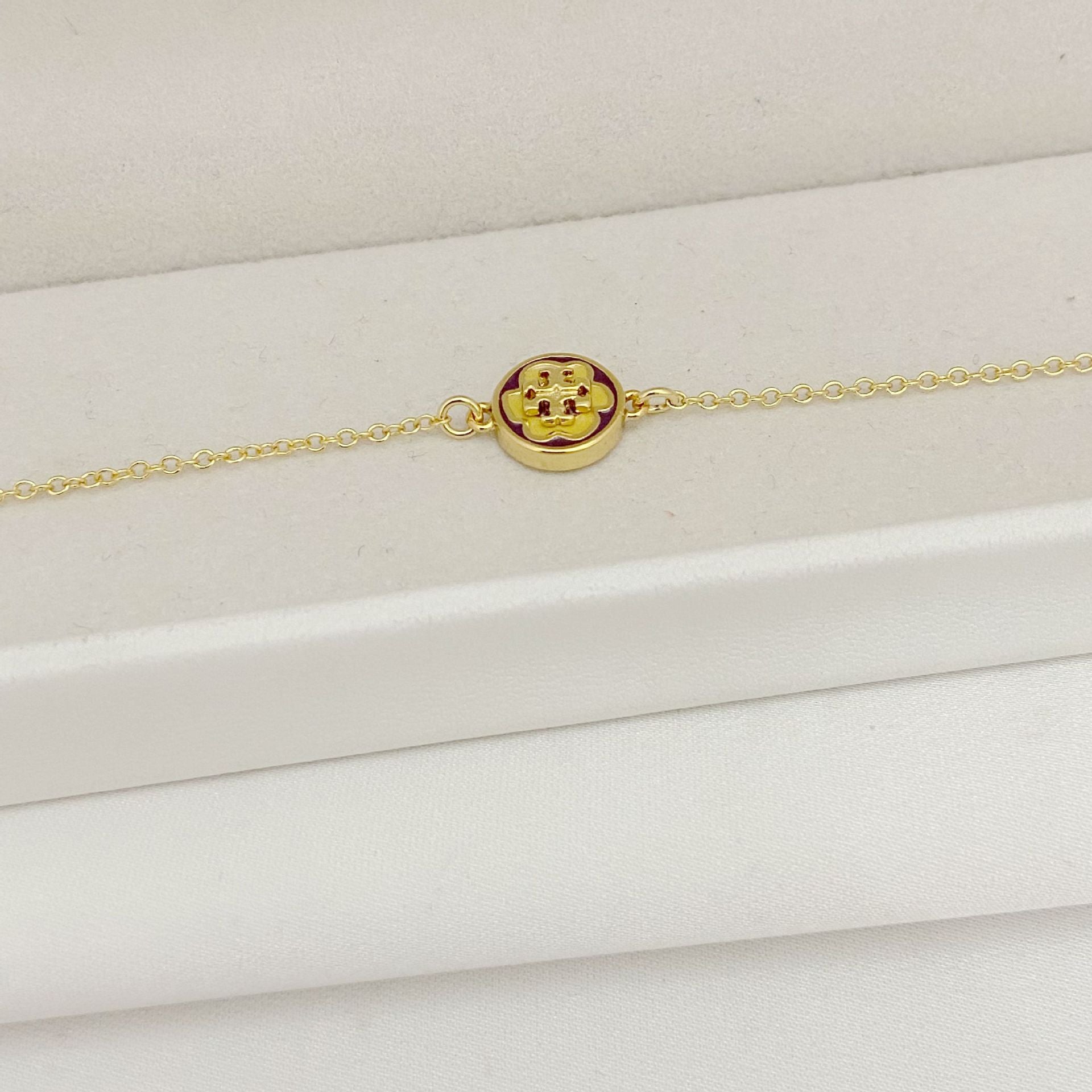 High-definition shot of the bracelet laid flat on pure white background.