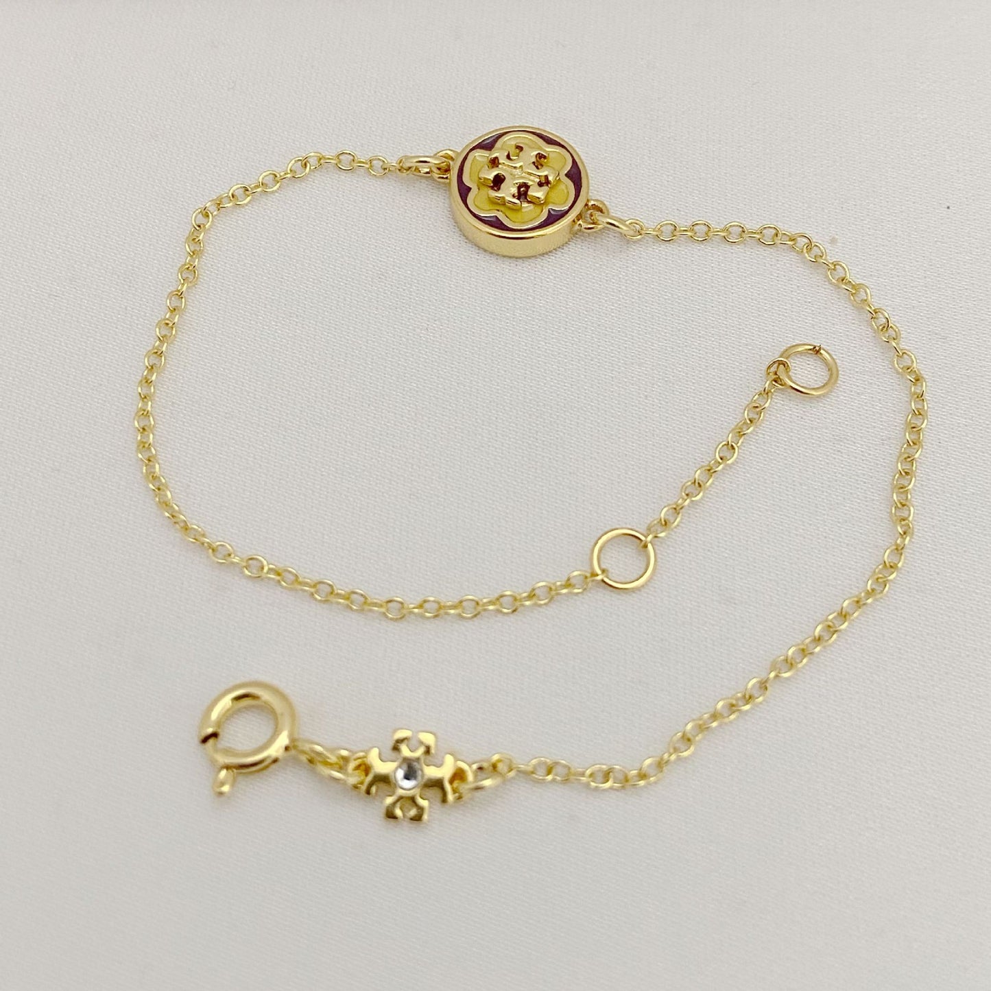 High-definition shot of the bracelet laid flat on pure white background.