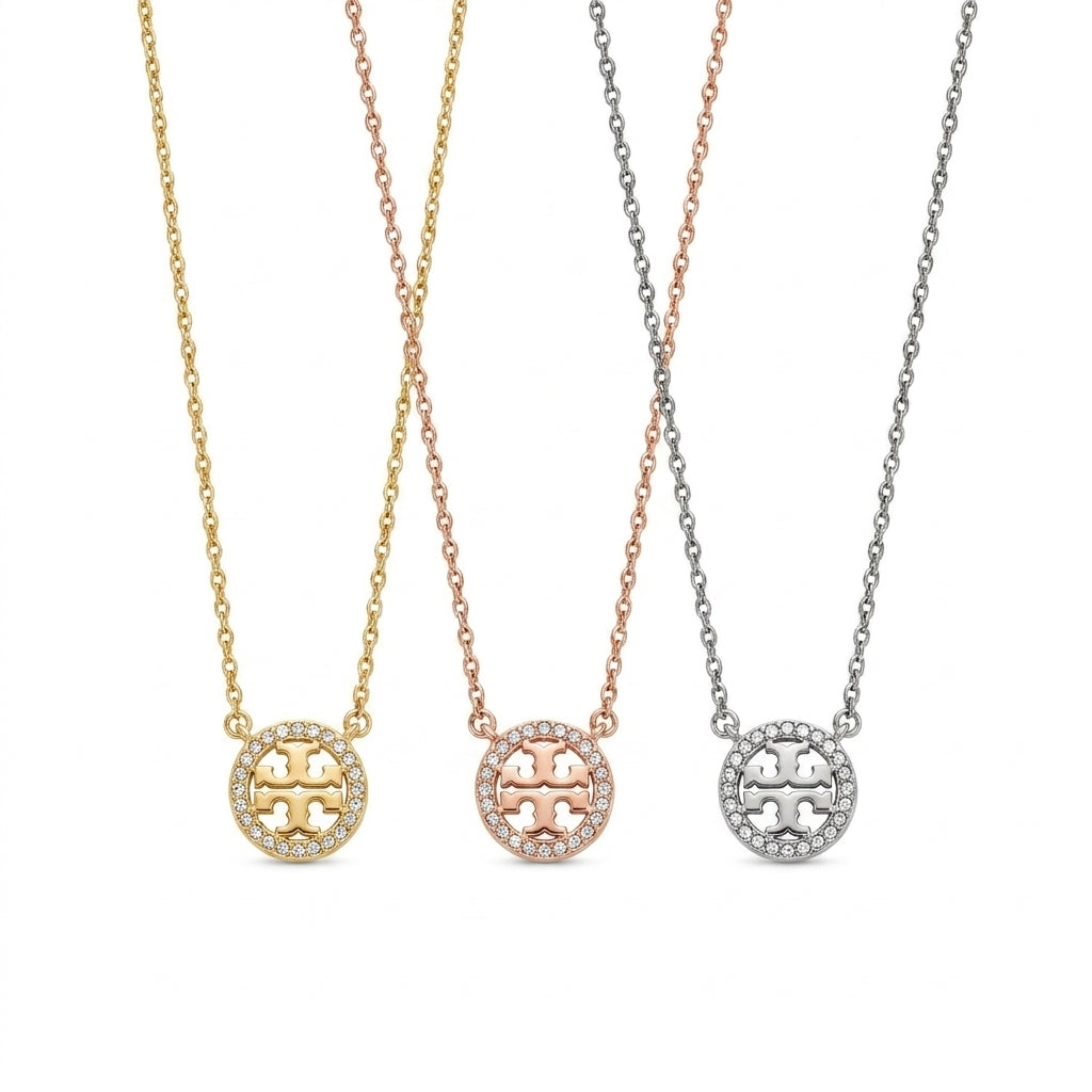 Tory Burch Pave Necklace | 18K Gold Plated