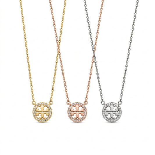 Tory Burch Pave Necklace | 18K Gold Plated