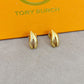 High-definition shot of the pair of earrings laid flat on pure white background, arranged symmetrically.