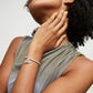 UNOde50 Beaded Stretch Bracelet with Heart and Green Crystal