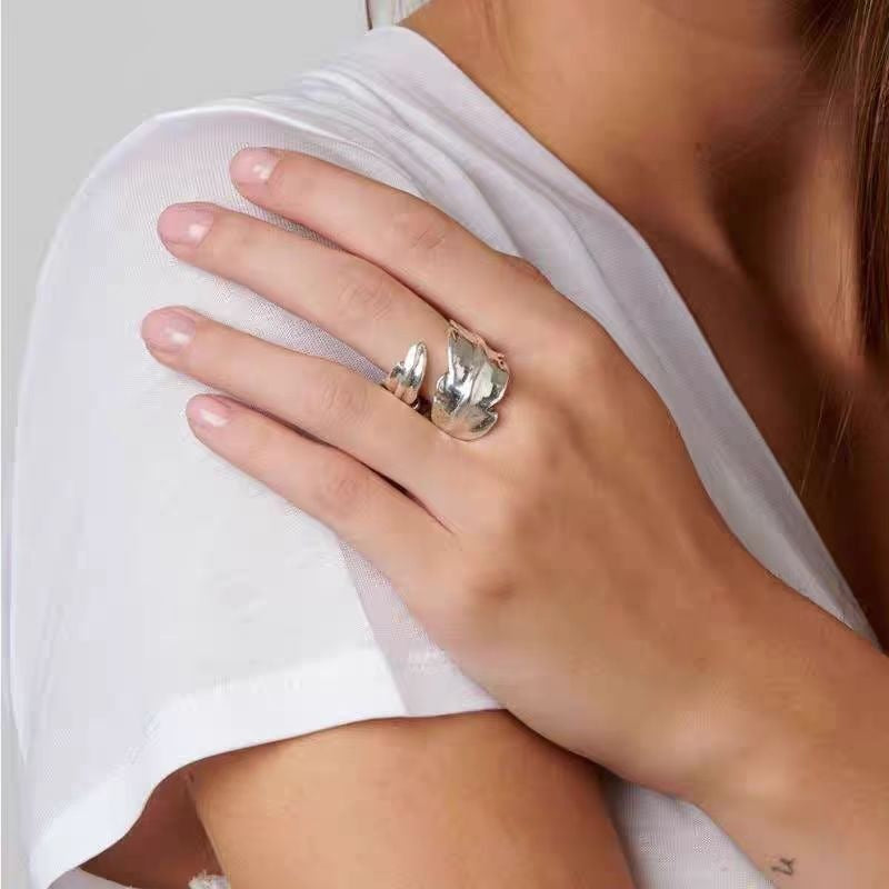 UNOde50 Feather Wing Leaf Ring