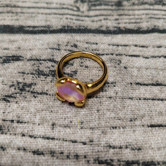 UNOde50 Gold Aura Pink Ring