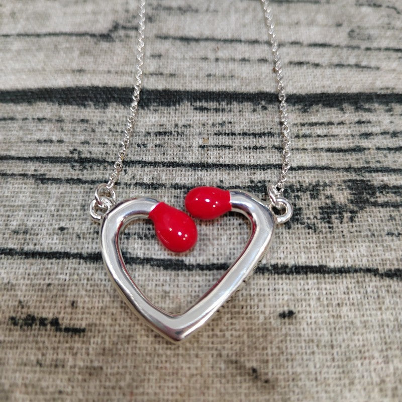 UNOde50 Heart-Shaped Matchstick Necklace large