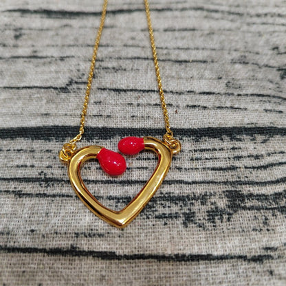 UNOde50 Heart-Shaped Matchstick Necklace large
