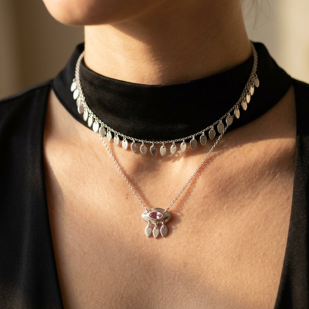 UNOde50 Marquise Tassel Necklace