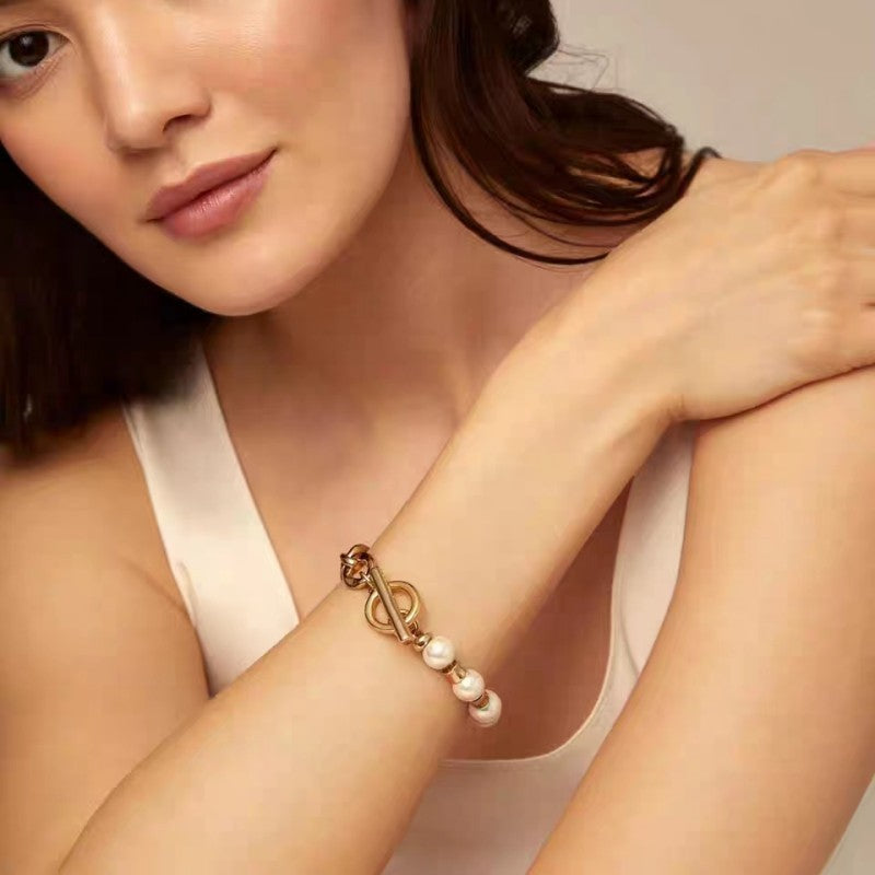 UNOde50 Pearl & Match bracelet Gold