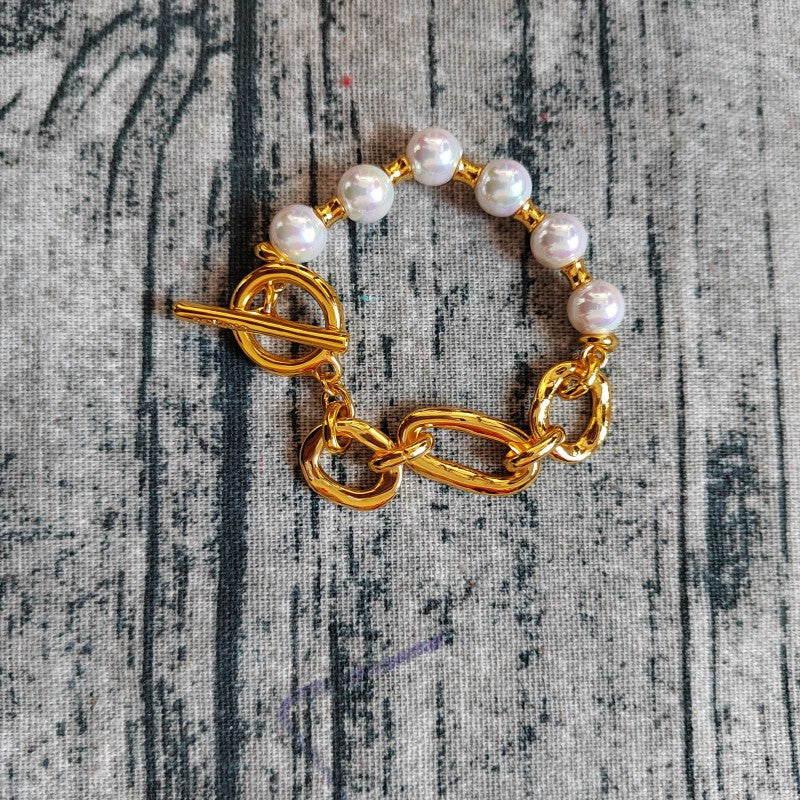 UNOde50 Pearl & Match bracelet Gold