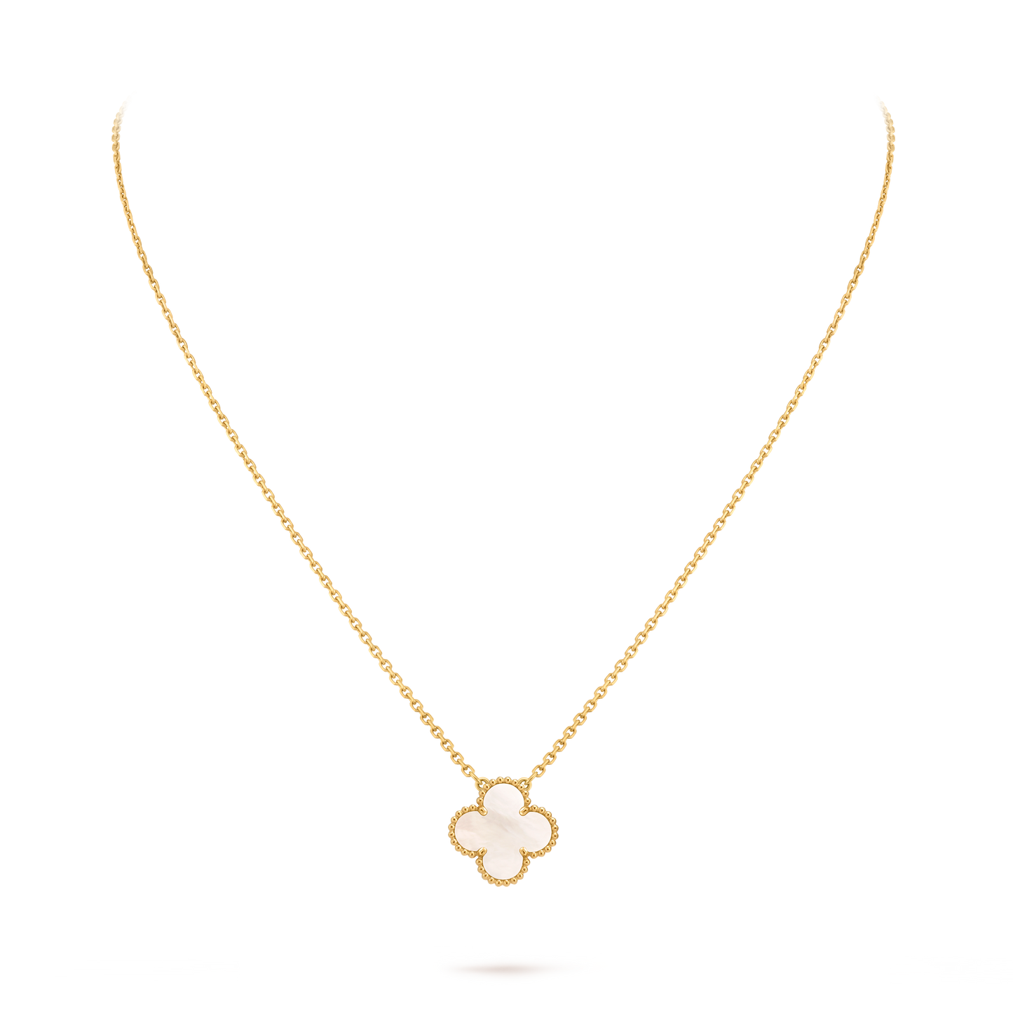 Van Cleef & Arpels 18k Gold plating  Vintage Alhambra Pendant Necklace