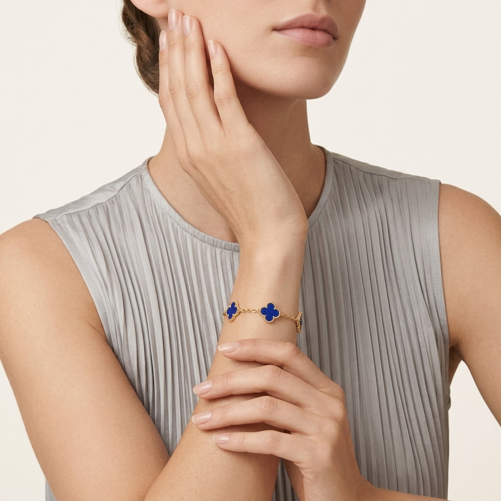 Van Cleef & Arpels Alhambra Bracelet Blue agate