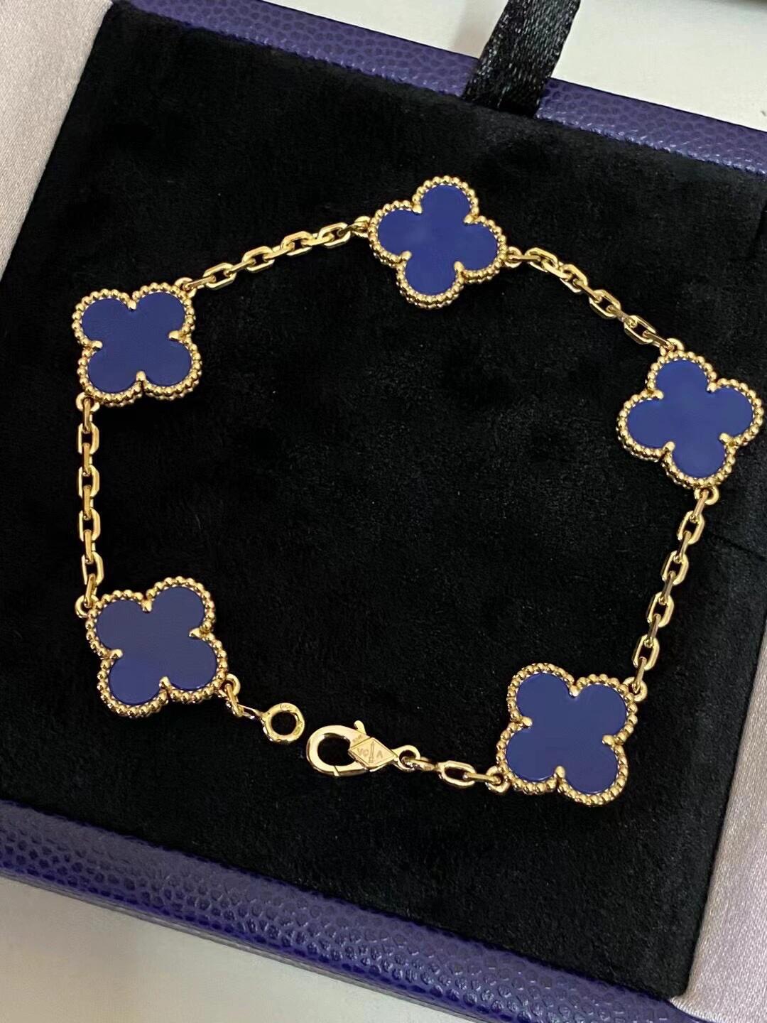 Van Cleef & Arpels Alhambra Bracelet Blue agate