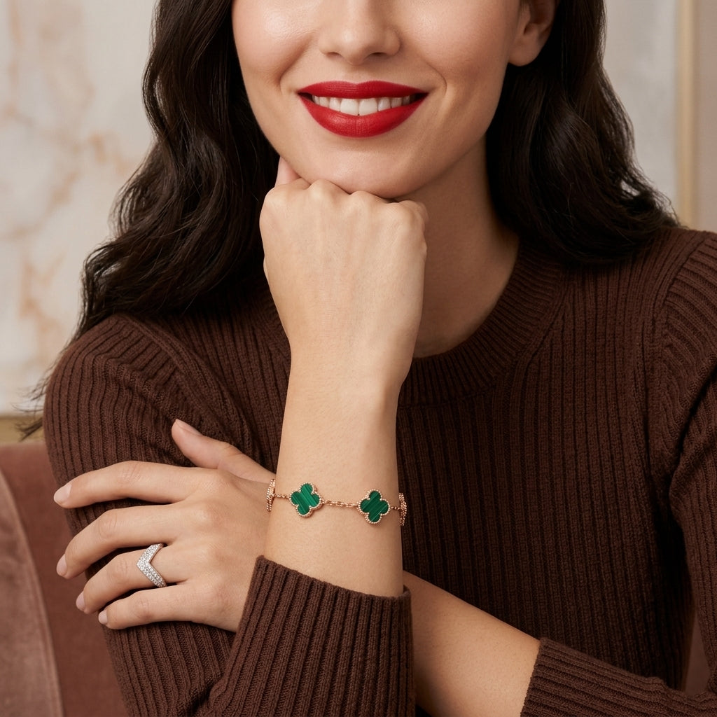Van Cleef & Arpels Alhambra Bracelet Malachite