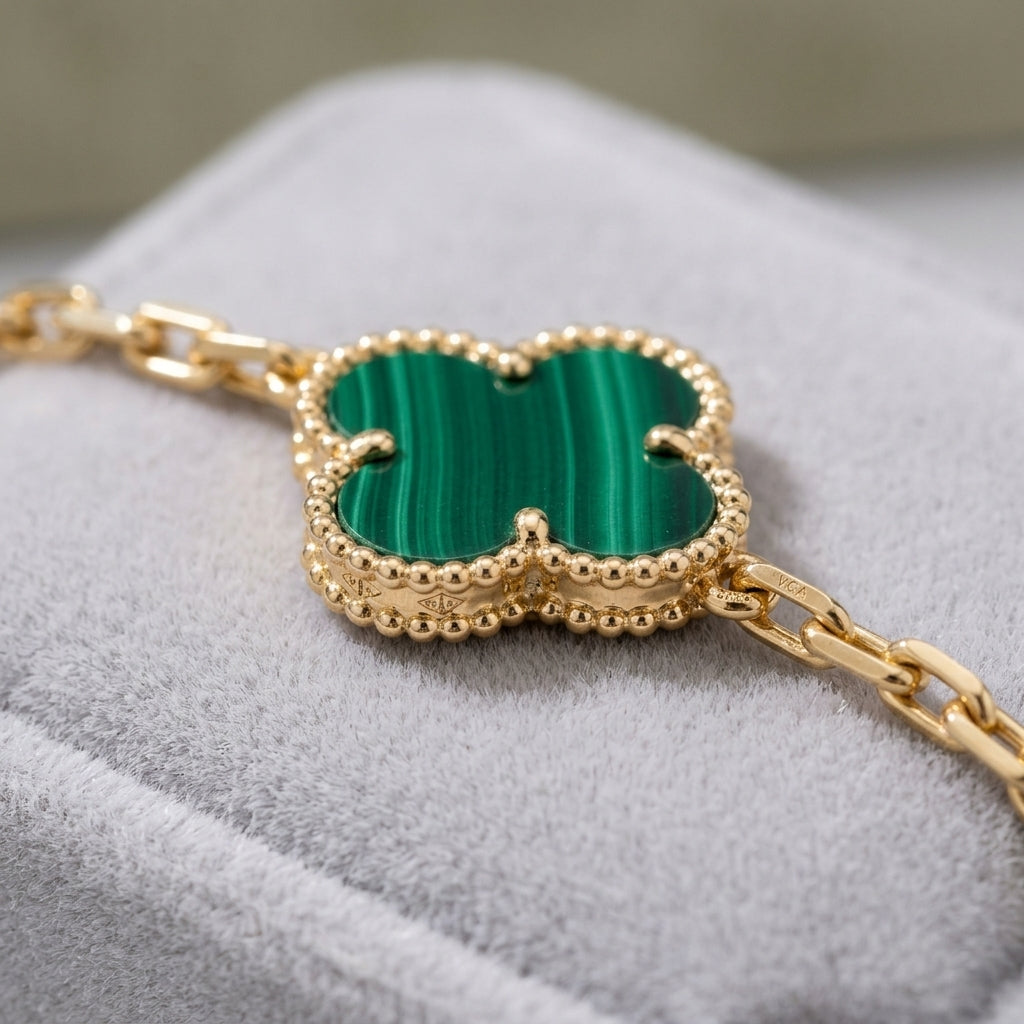 Van Cleef & Arpels Alhambra Bracelet Malachite