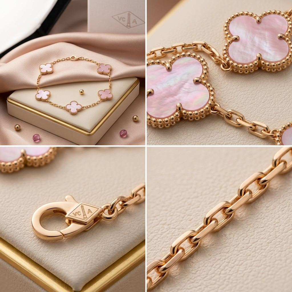 Van Cleef & Arpels Alhambra Bracelet Pink Mother-of-Pearl