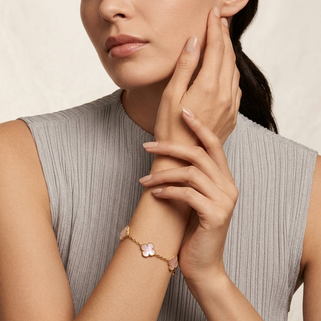 Van Cleef & Arpels Alhambra Bracelet Pink Mother-of-Pearl