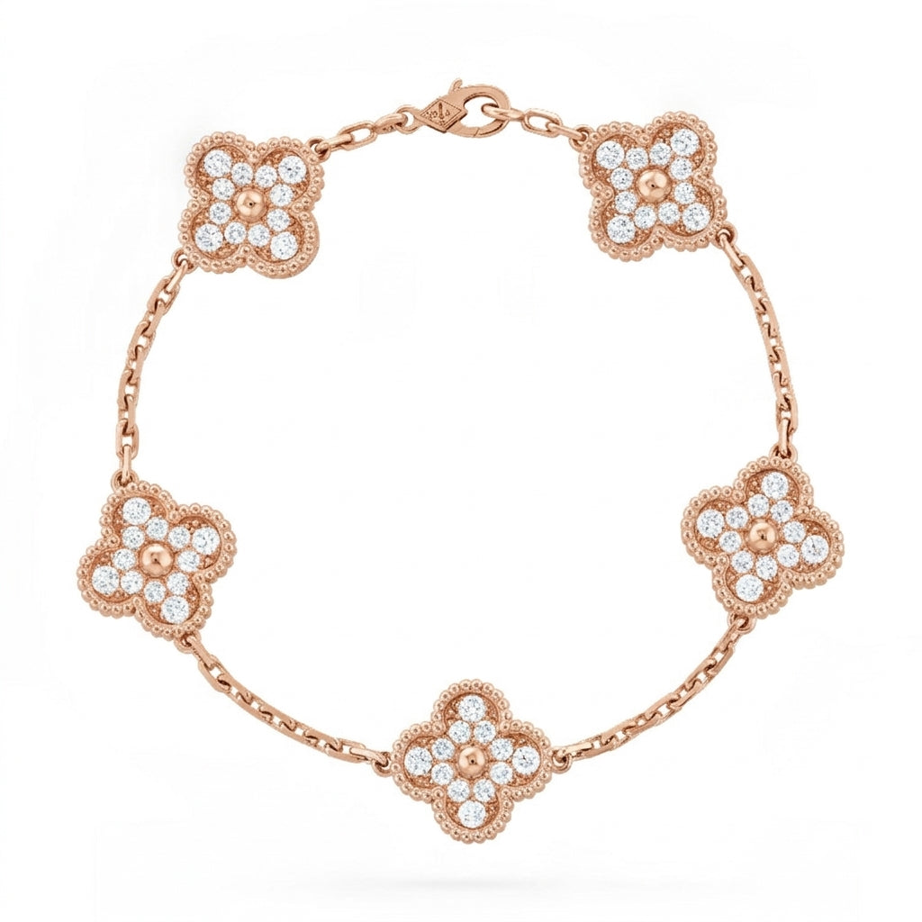 Van Cleef & Arpels Alhambra Bracelet pave diamonds