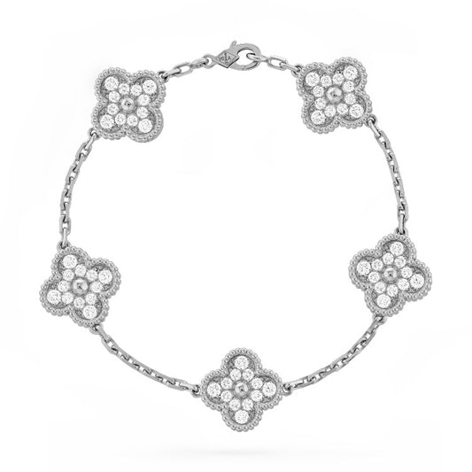 Van Cleef & Arpels Alhambra Bracelet pave diamonds