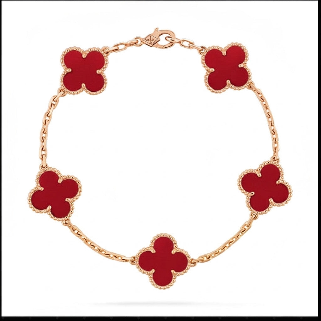 Van Cleef & Arpels Alhambra Bracelet red Mother-of-Pearl