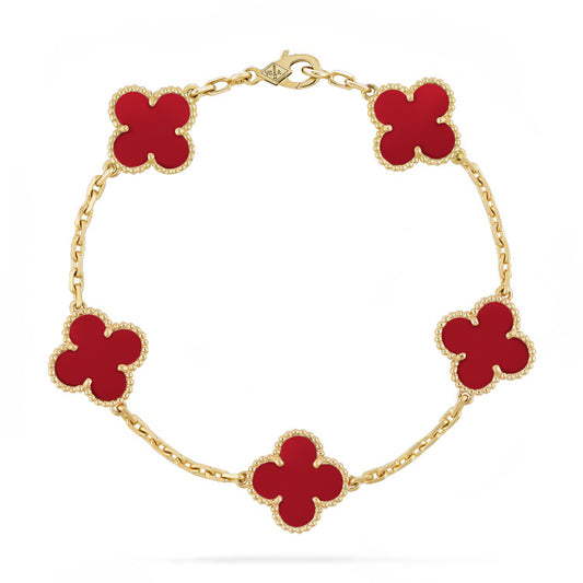 Van Cleef & Arpels Alhambra Bracelet red Mother-of-Pearl