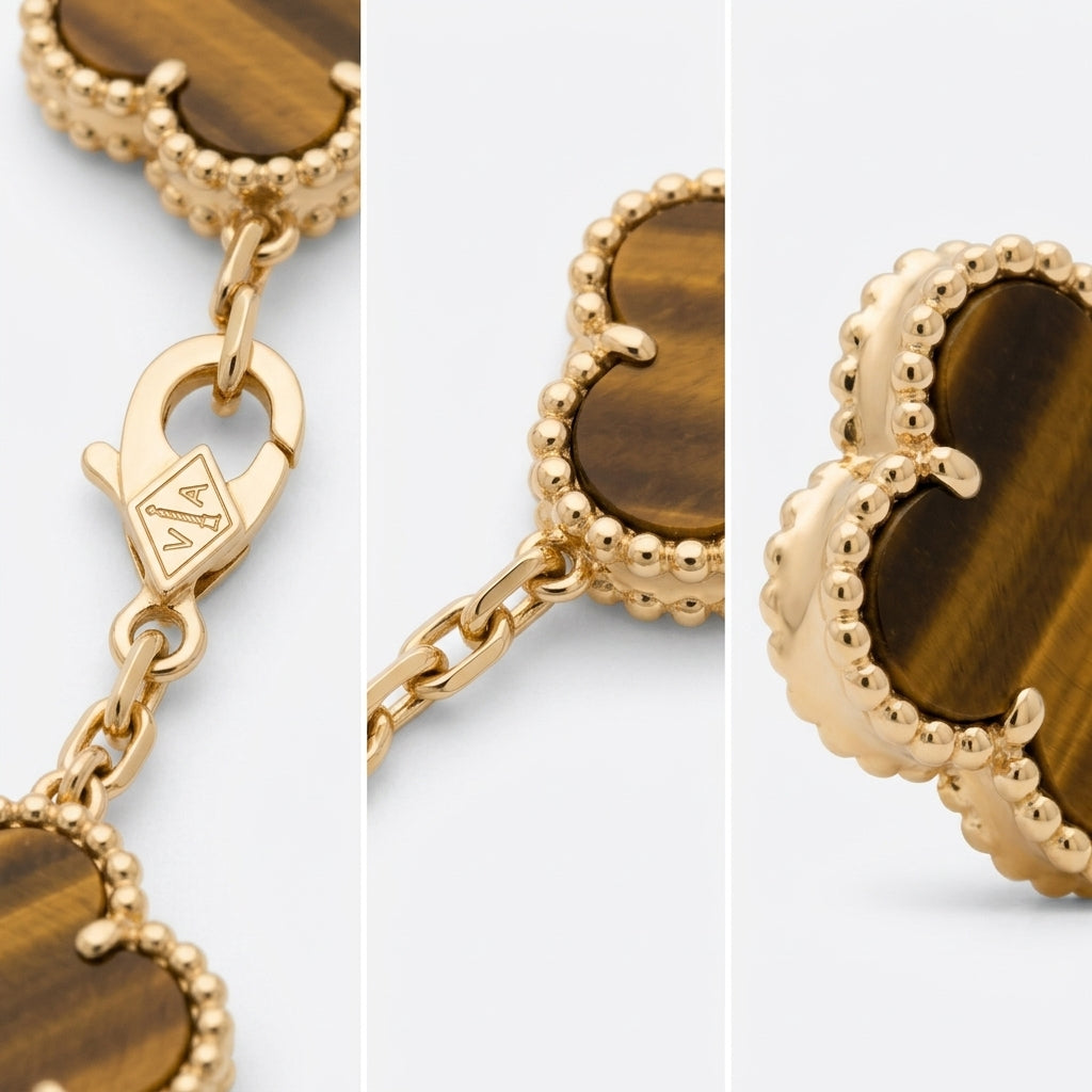Van Cleef & Arpels Alhambra Bracelet tiger eye stone