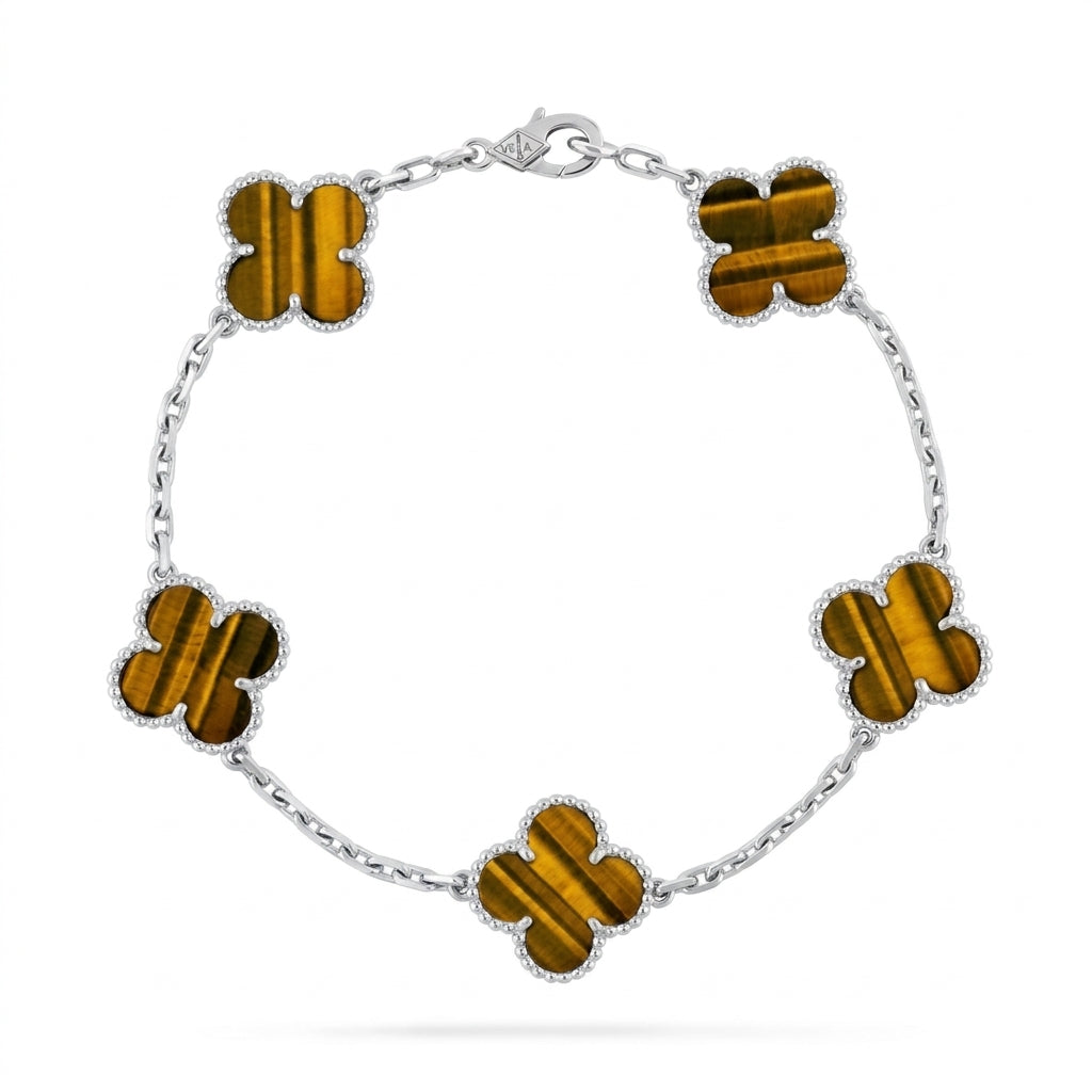 Van Cleef & Arpels Alhambra Bracelet tiger eye stone