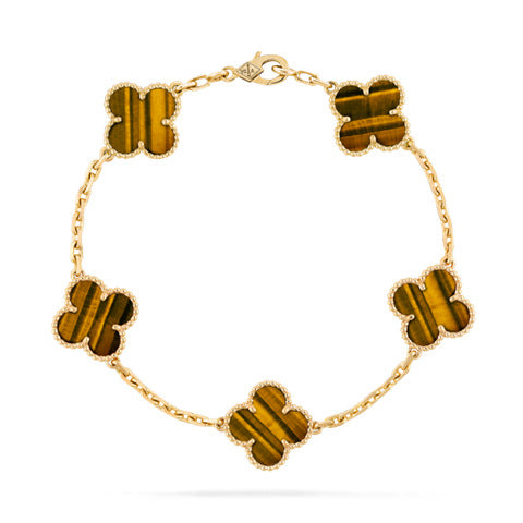 Van Cleef & Arpels Alhambra Bracelet tiger eye stone