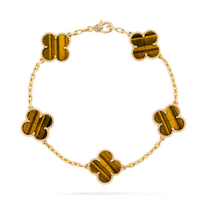 Van Cleef & Arpels Alhambra Bracelet tiger eye stone