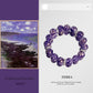 Purple bracelet with silver accents on a white background, featuring the brand 'Zerra'.
