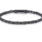 “925 silver snake texture bracelet front view”