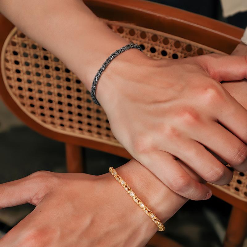 “Couple jewelry style – matching snake bone bracelets”