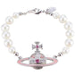 Vivienne Westwood Orb Necklace Choker White 1 Row Pearl Silver Outlet authentic