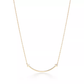 Zerra Jewelry Tiffany T Smile pendant small necklace featuring a sleek, modern gold T-shaped charm on a delicate chain.